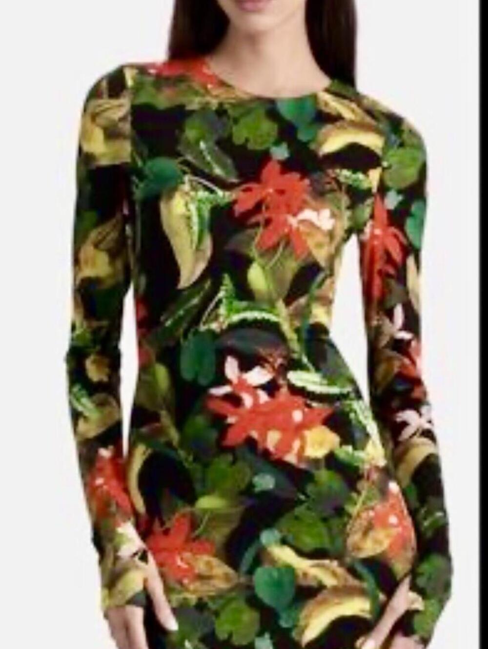 Alice & Olivia Floral Long Sleeve Mini Dress NWOT